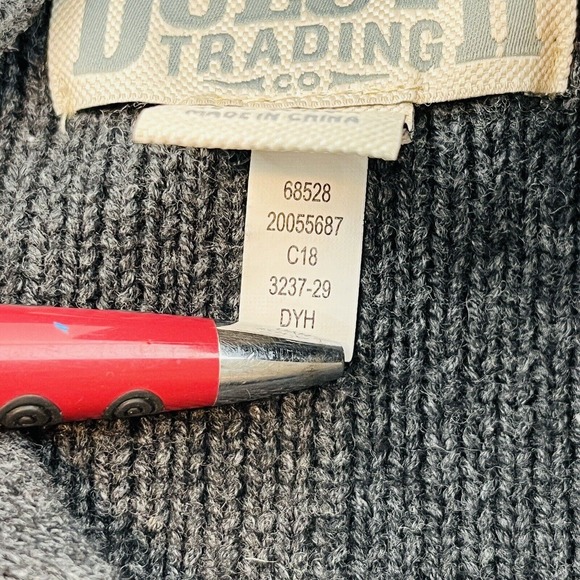 Mens XL Duluth High Neck Infantry Sweater Gray Cotton Wool Blend Standard Fit - Picture 6 of 8